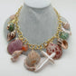 Chunky Sea Shell Pearl Chain Necklace