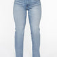 High Waist Slit Straight Leg Jeans