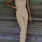 Solid Color Casual Jumpsuit