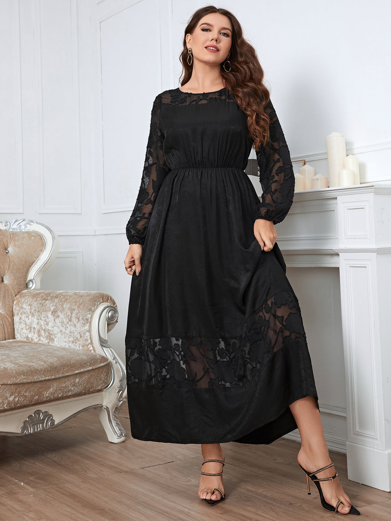 Formal Black Plus Size Ankle Length Dress – Something She Likes Wholesale