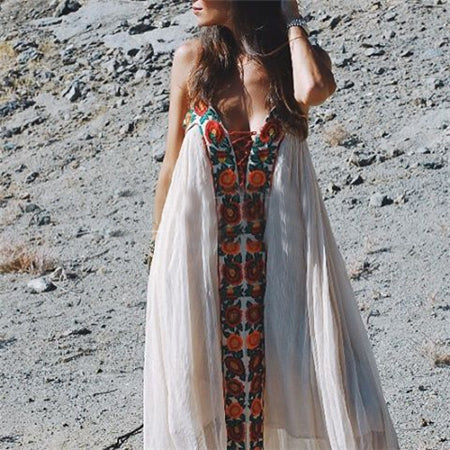 Kaia Casual A Line Maxi Kaftan Dress