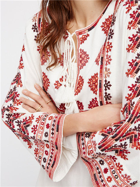 Melania New Embroidered Bohemian Mini Kimono