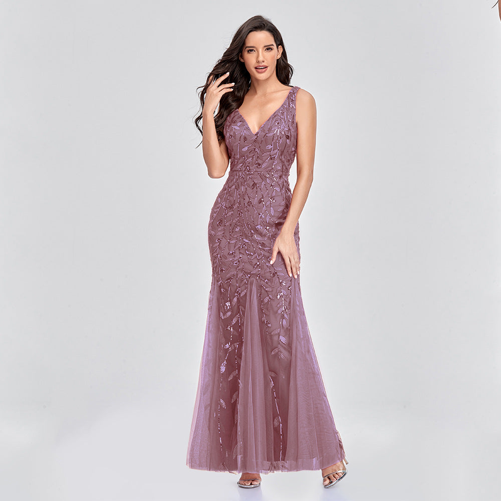 Erin Formal Sleeveless Sequin Evening Dress