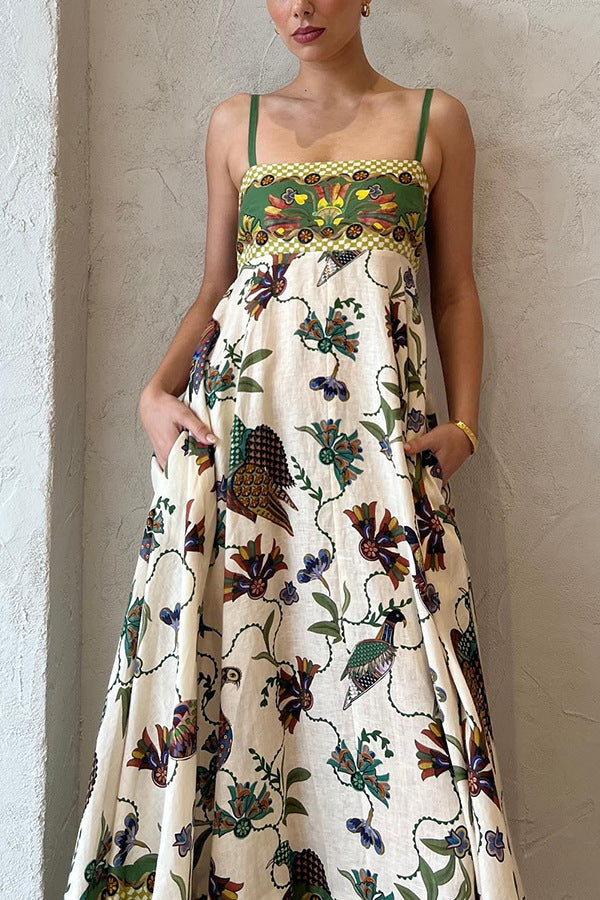 Floral Print Sleeveless Dress