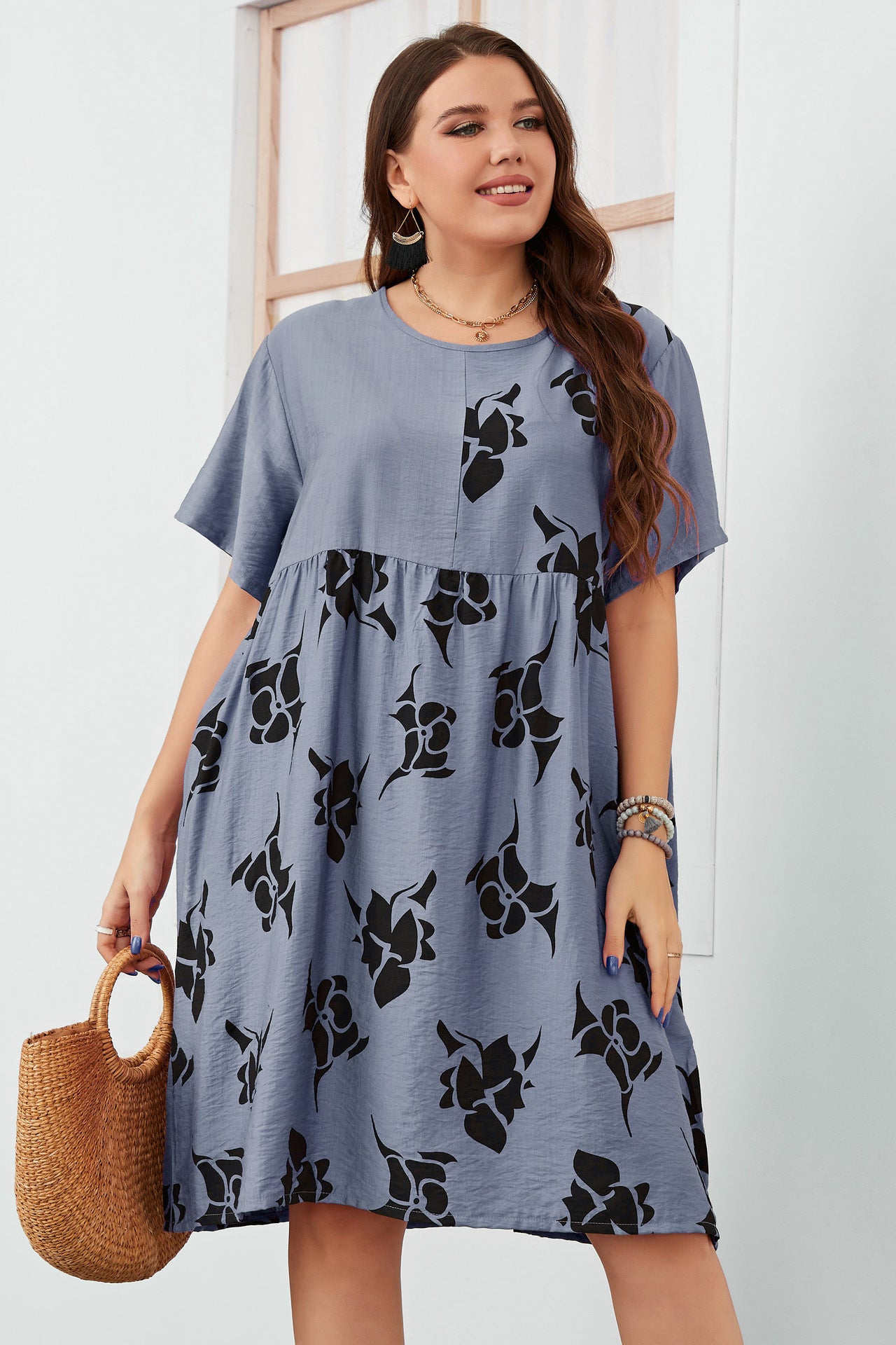 Plus Size Casual Dresses - Buy Black Cotton Linen Dress Online – 9shines  label