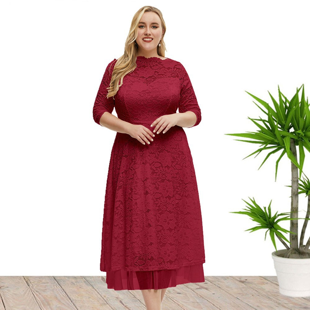 Red semi formal 2024 plus size dresses