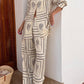 Printed Long Sleeved Shirt and Pant Set