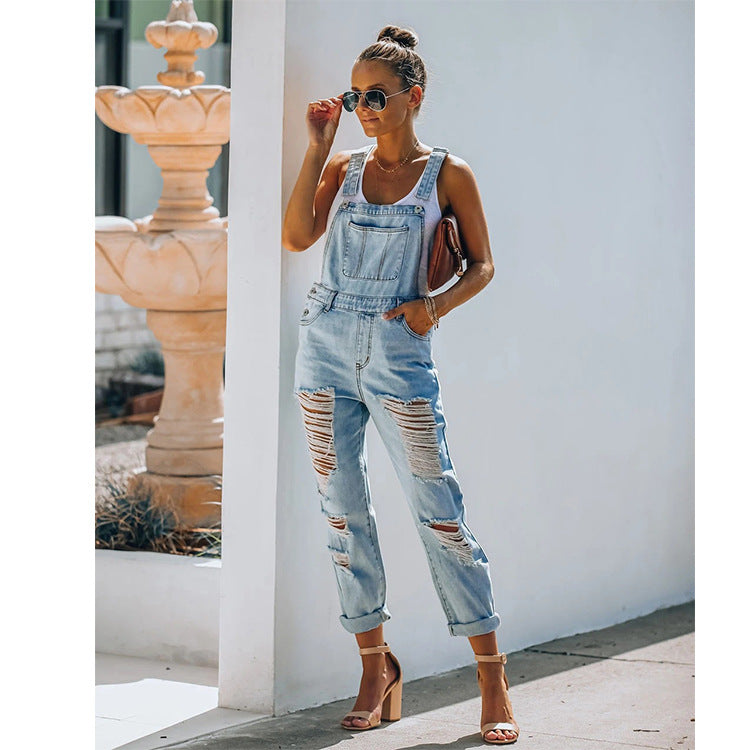 Ripped clearance jeans overalls