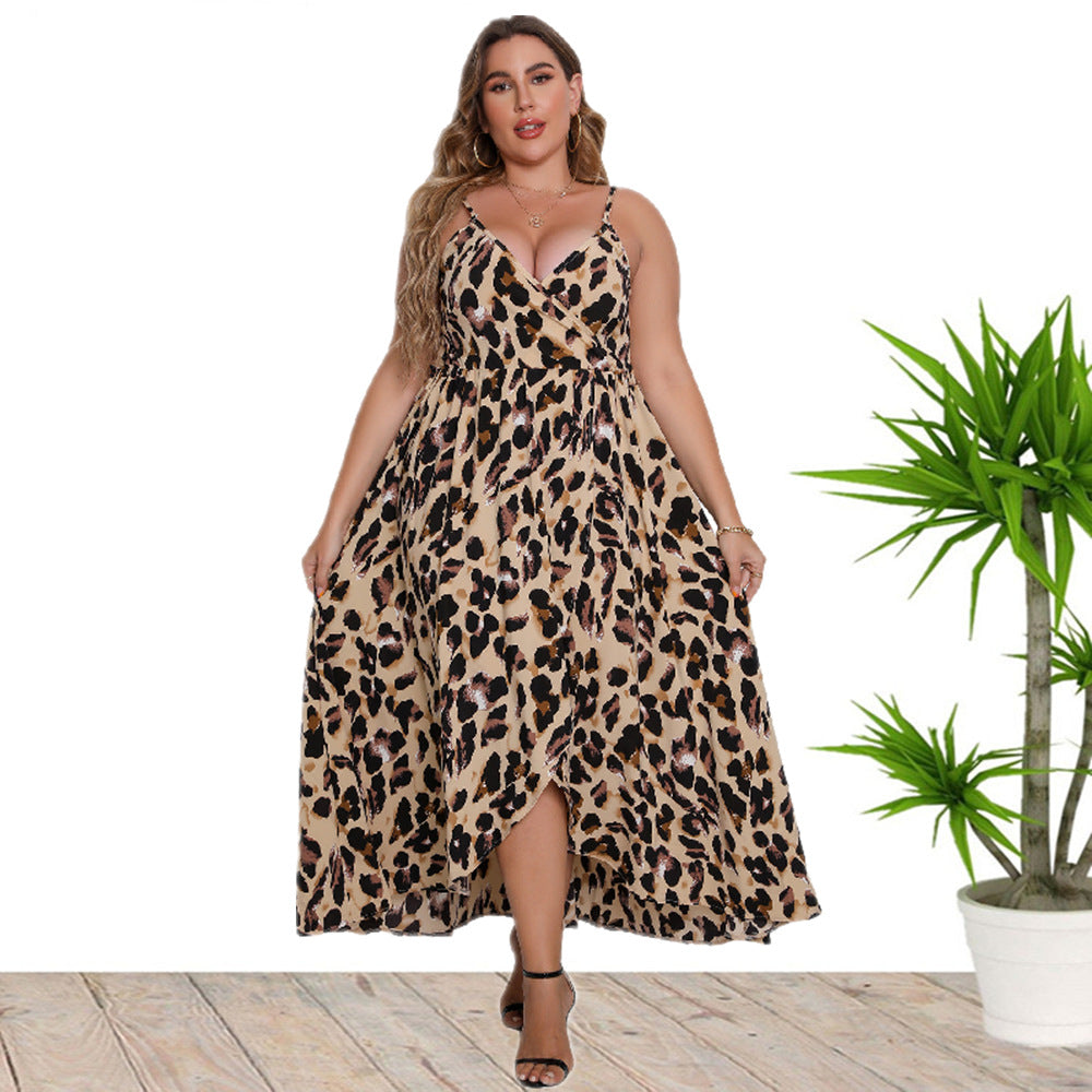 Plus leopard print outlet dress