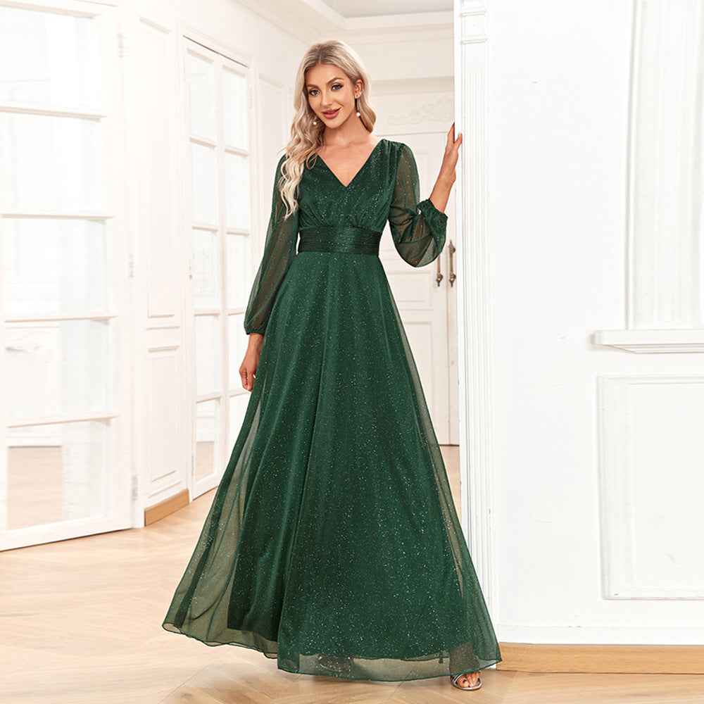 elegant green gown